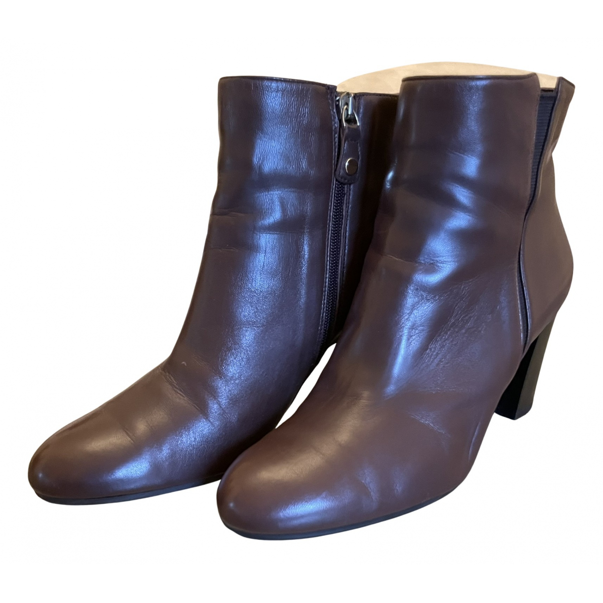 Leather ankle boots Musto Brown size 41 